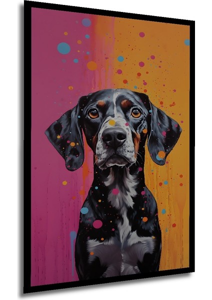 Çerçeve Görünümlü Renkli Köpek Dekoratif Ahşap Mdf Ev Duvar Tablo Dikdörtgen Ev Duvar Tablo modelleri