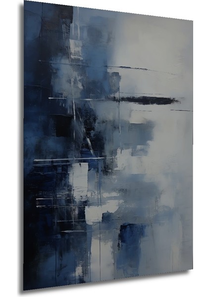 Soyut Mavi Dokunuşlar Dekoratif Ahşap Mdf Ev/işyeri Duvar Tablo Dikdörtgen Ev/işyeri Duvar Tablo modelleri