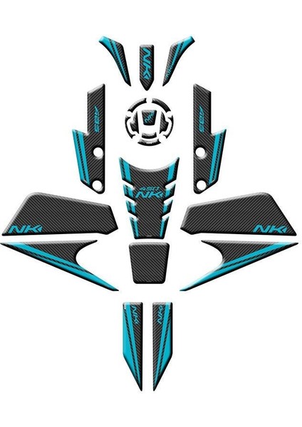 Cf Moto 450 Nk 2024 Uyumlu Full Tank Pad Set 003 fiyatları