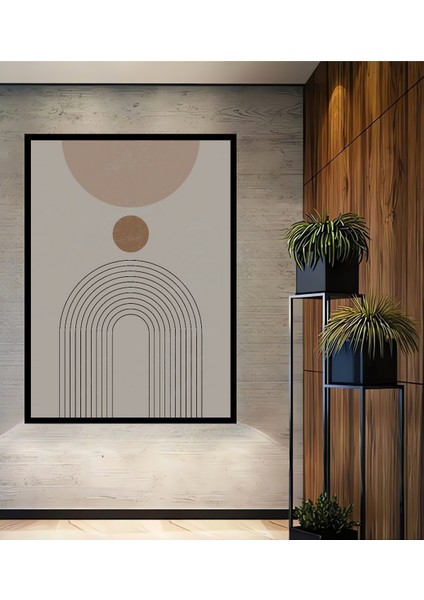 Çerçeve Görünümlü Bohem Tarzda Soyut Ahşap Mdf Dekoratif Ev Duvar Tablo Dikdörtgen Ev Duvar Tablo