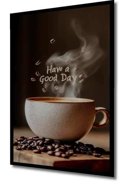 Çerçeve Görünümlü Kahve Temalı Dekoratif Ahşap Mdf Ev Duvar Tablo Dikdörtgen Ev Duvar Tablo fiyatları