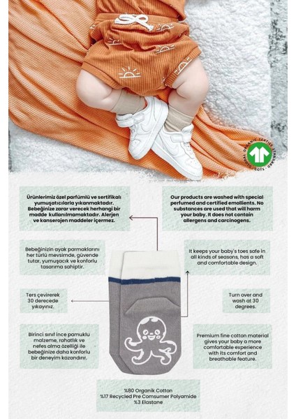 Hayvan Figürlü Kaymaz Erkek Soket Çorap 2'li Indigo indirimleri