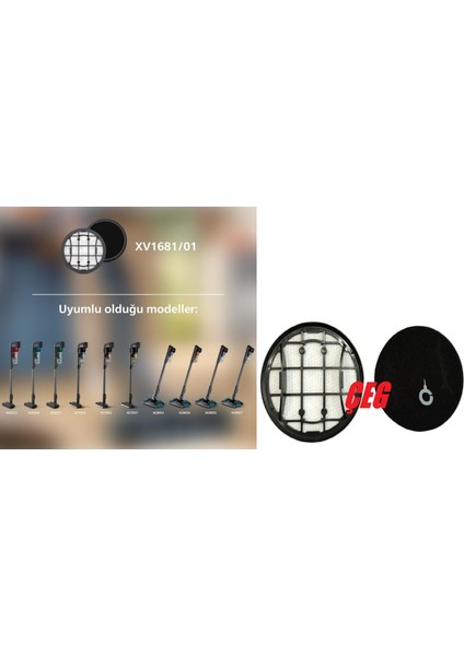 Uyumlu 7000 Serisi ve 8000 Serisi Power CYCLONE12 Dik Şarjlı Süpürge Hepa Filtre Çeg