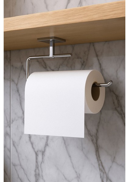 Krom Kare Topuzlu Solo Havluluk (Yapıştır/vidala) Montajlı Metal Havlu Askısı, Şık & Dayanıklı - (K-110) - Ktk fiyatları