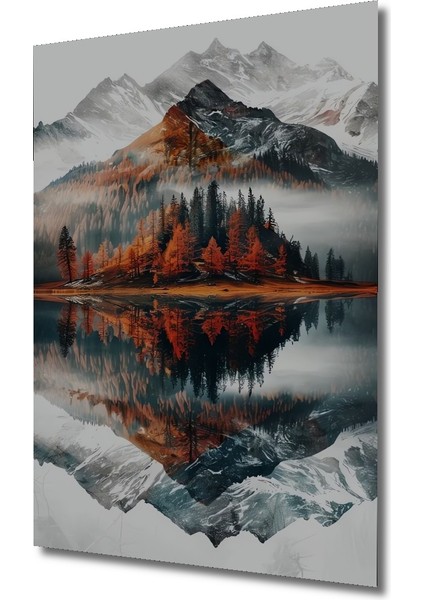 Dağ Yansımaları Dekoratif Ahşap Mdf Ev/işyeri Duvar Tablo Dikdörtgen Ev/işyeri Duvar Tablo fiyatları