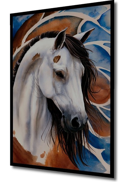 Çerçeve Görünümlü At Figürlü Dekoratif Ahşap Mdf Işyeri Duvar Tablo Dikdörtgen Işyeri Duvar Tablo fiyatları
