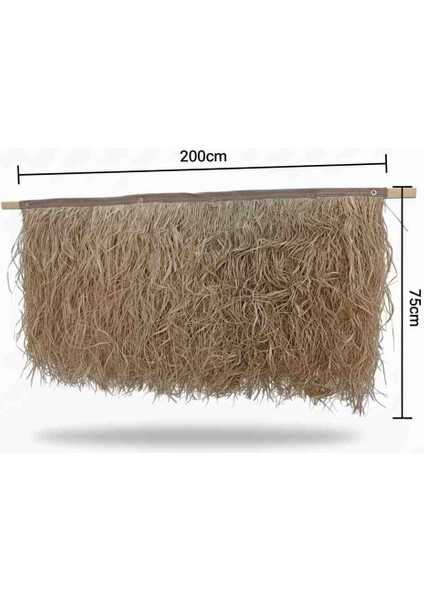 Hasır Püskül Otu (75X200 Cm) Rafya Saçaklı Dekorasyon Bohem Rustik - Şeritli Duvar Kaplama fiyatları