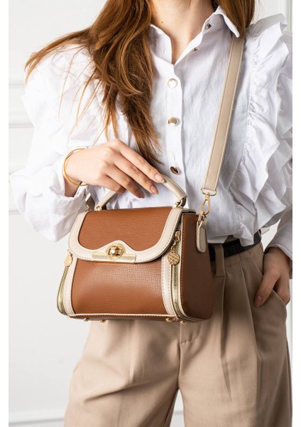 , Fermuar ve Kilit Detaylı , Şık ve Günlük ,kadın El Çantası ve Bayan Çapraz Çantası