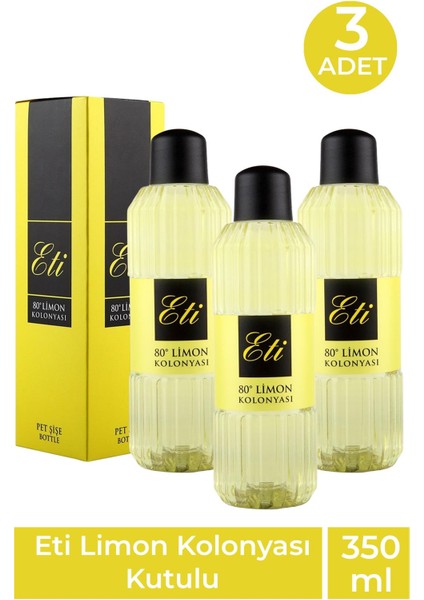 Asfstore Eti Limon Kolonyası 350 ml 3 Adet