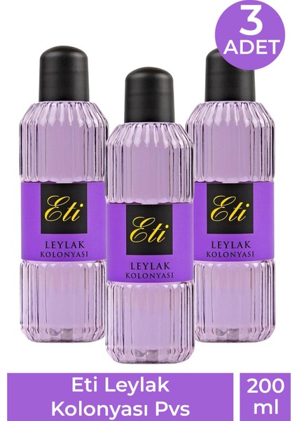 Asfstore Eti Leylak Kolonyası Pvc 200 ml 3 Adet