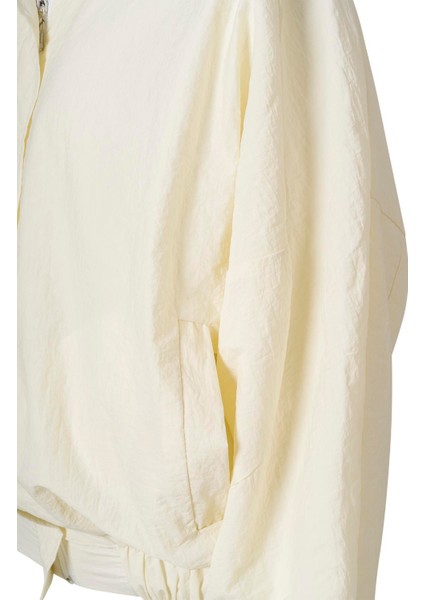 Fermuarlı Oversize Ceket Ekru fırsatları