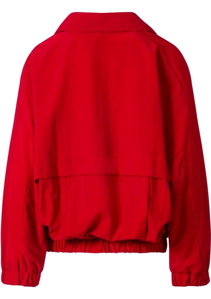 Fermuarlı Oversize Ceket Kırmızı fiyatları