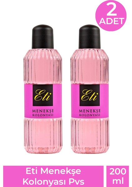 Asfstore Eti Menekşe Kolonyası Pvc 200 ml 2 Adet