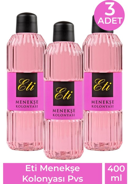 Asfstore Eti Menekşe Kolonyası Pvs 400 ml 3 Adet