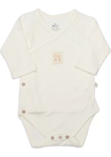 Organic Modal Flying Balloons Kruvaze Uzun Kol Body BS17121 Ekru