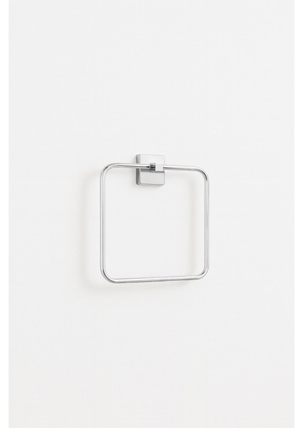 Krom Kare Topuzlu Kare Havluluk – (Yapıştır/vidala) Montajlı, Parlak Kaplama Dayanıklı Metal Askı - (130-K) - Ktk indirimleri