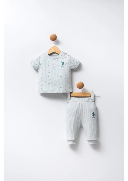 U.s Polo Bebek 2'li Takım USB2311 Su Yeşili