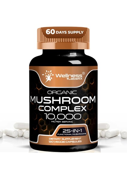 Wellness Labs Reishi Mushroom 10:1 Extract Lions Mane Turkey Tail 120 Caps fiyatları