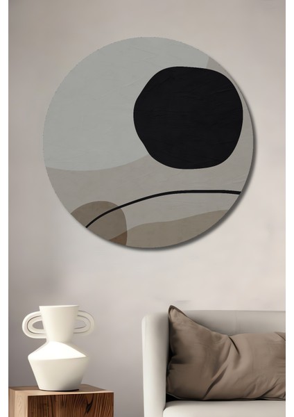 Soyut Sanat Ahşap Mdf Dekoratif Ev/işyeri Duvar Tablo Yuvarlak Ev/işyeri Duvar Tablo