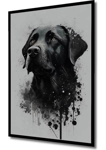 Çerçeve Görünümlü Siyah Köpek Dekoratif Ahşap Mdf Ev Duvar Tablo Dikdörtgen Ev Duvar Tablo fiyatları