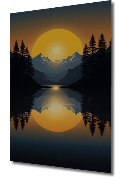 Gün Batımı Dağ Manzarası Dekoratif Ahşap Mdf Ev/işyeri Duvar Tablo Dikdörtgen Ev/işyeri Duvar Tablo fiyatları