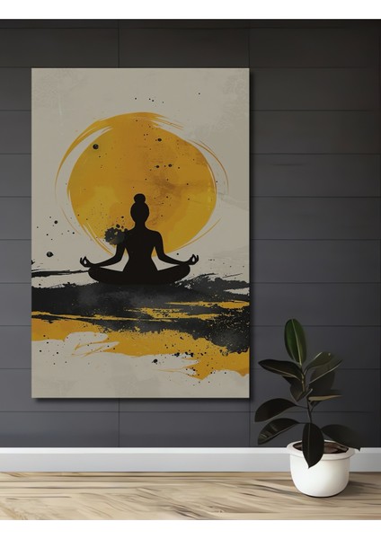 Yoga Meditasyon Güneşi Dekoratif Ahşap Mdf Ev/işyeri Duvar Tablo Dikdörtgen Ev/işyeri Duvar Tablo