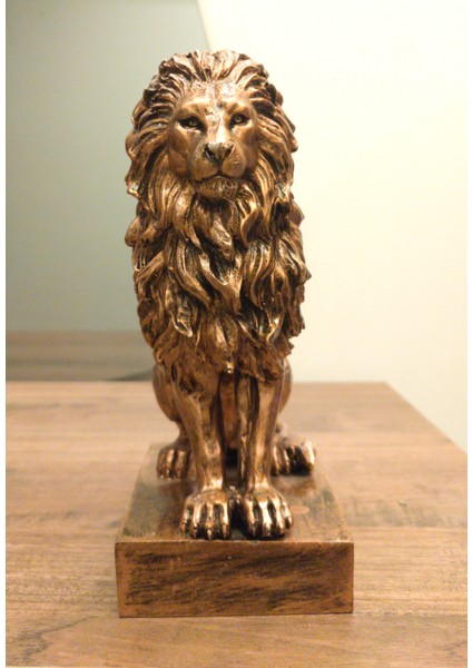Tasarım Oturan Aslan Biblo Heykel Ev Dekor Dekoratif Hediyelik