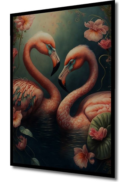 Çerçeve Görünümlü Flamingo Aşkı Ahşap Mdf Dekoratif Ev Duvar Tablo Dikdörtgen Ev Duvar Tablo fiyatları