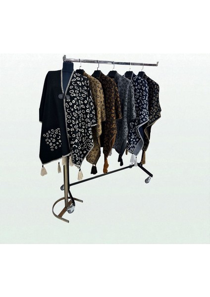 Akmoda Kalın Kışlık Triko Uzun Panço