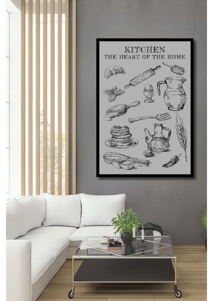 Çerçeve Görünümlü Mutfak Lezzetleri Ahşap Mdf Dekoratif Ev Duvar Tablo Dikdörtgen Ev Duvar Tablo