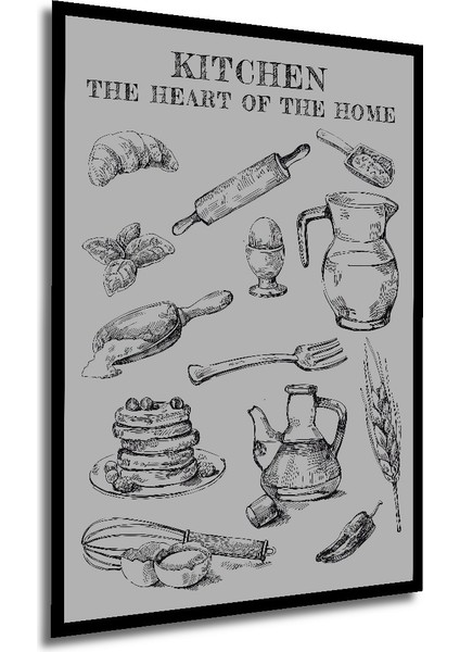 Çerçeve Görünümlü Mutfak Lezzetleri Ahşap Mdf Dekoratif Ev Duvar Tablo Dikdörtgen Ev Duvar Tablo modelleri