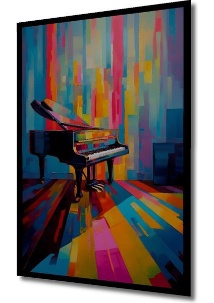 Çerçeve Görünümlü Renkli Piyano Dekoratif Ahşap Mdf Ev Duvar Tablo Dikdörtgen Ev Duvar Tablo fiyatları