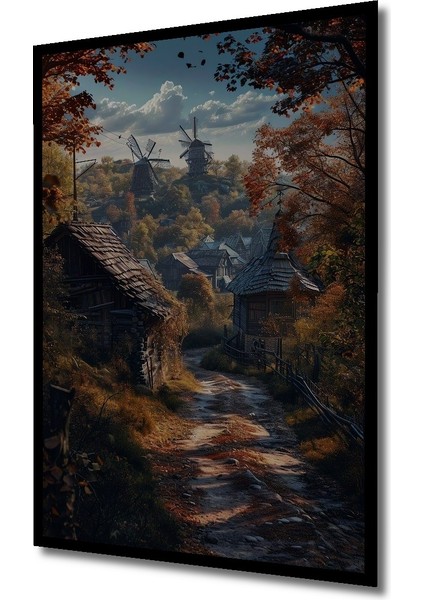 Çerçeve Görünümlü Büyüleyici Bahar Manzarası Dekoratif Ahşap Mdf Tablo Dikdörtgen Tablo fiyatları