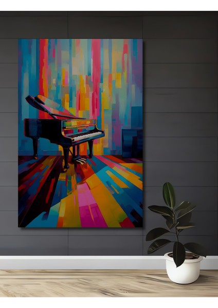 Renkli Piyano Dekoratif Ahşap Mdf Ev/işyeri Duvar Tablo Dikdörtgen Ev/işyeri Duvar Tablo