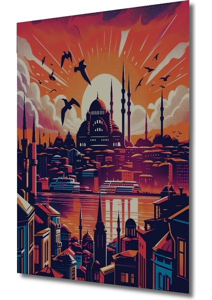 Istanbul Gün Batımı Ahşap Mdf Dekoratif Ev/işyeri Duvar Tablo Dikdörtgen Ev/işyeri Duvar Tablo fiyatları