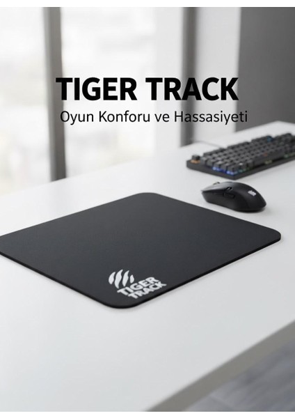 Tıger Track Gaming Mouse Pad 40X40 cm – Pürüzsüz Yüzey, Profesyonel Oyun Deneyimi