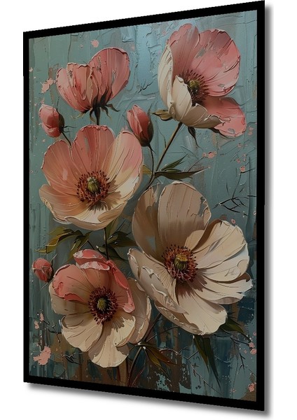 Çerçeve Görünümlü Çiçekli Bahar Ahşap Mdf Dekoratif Ev Duvar Tablo Dikdörtgen Ev Duvar Tablo fiyatları