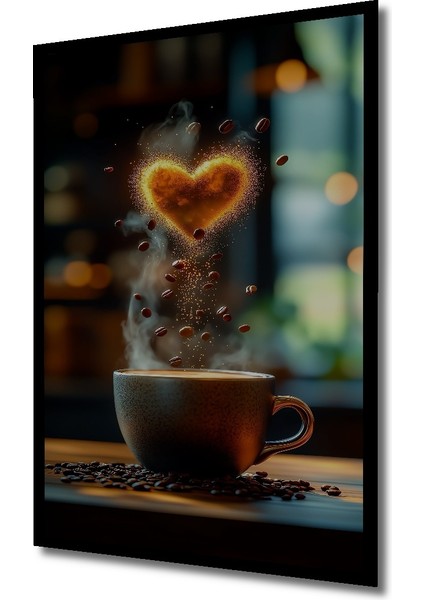 Çerçeve Görünümlü Kahve Aşkı Dekoratif Ahşap Mdf Işyeri Duvar Tablo Dikdörtgen Işyeri Duvar Tablo fiyatları