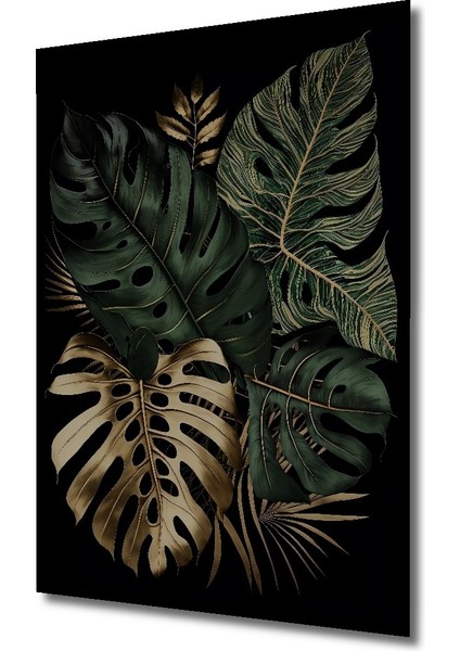 Çerçeve Görünümlü Tropikal Yapraklar Ahşap Mdf Dekoratif Ev Duvar Tablo Dikdörtgen Ev Duvar Tablo fiyatları