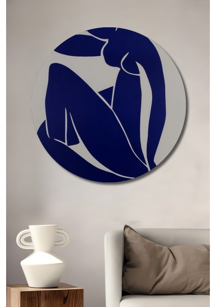 Matisse Soyut Figüratif Ahşap Mdf Dekoratif Ev/işyeri Duvar Tablo Yuvarlak Ev/işyeri Duvar Tablo