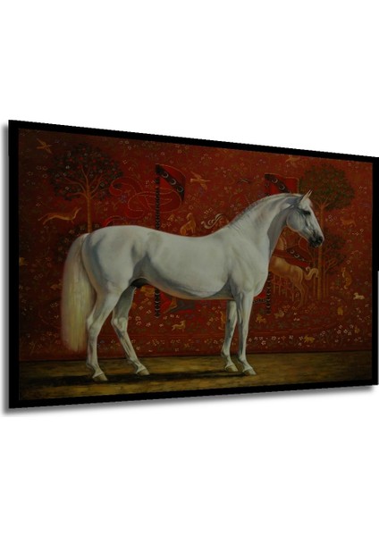 Çerçeve Görünümlü Beyaz At Ahşap Mdf Dekoratif Işyeri Duvar Tablo Dikdörtgen Işyeri Duvar Tablo modelleri