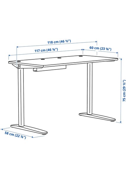Relatera Çocuk Çalışma Masası Beyaz 117 x 60 cm Yükseklik Ayarsız fiyatları