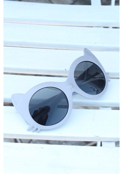 Gri Renk Kedi Model Çocuk Gözlüğü