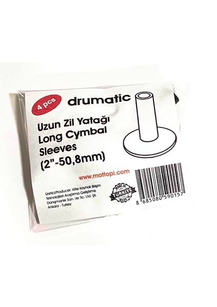 Uzun Zil Yatağı, Long Cymbal Sleeves (2”-50.8mm) Iç Çap 8mm Bateri Plastik Kılıf, Zil Yatak Zil Yatagi modelleri