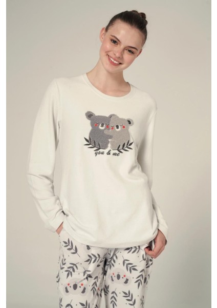 Termal Koala Desenli Kışlık Kadın Pijama Takımı indirimleri