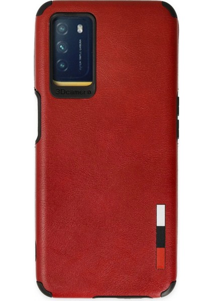 Oppo A16 Kılıf Loop Deri Silikon - Kırmızı