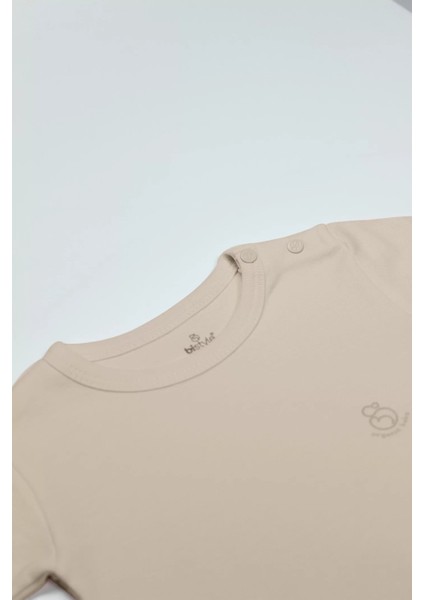 Baby Organik Natural Basic Style Yarım Kol Body BS17103 Bej fiyatları