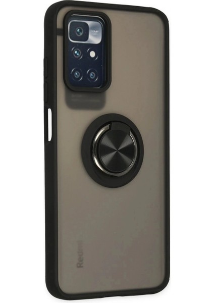 Xiaomi Redmi 10 2022 Kılıf Montreal Yüzüklü Silikon Kapak - Siyah fiyatları