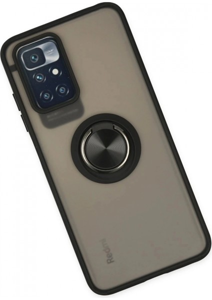 Xiaomi Redmi 10 2022 Kılıf Montreal Yüzüklü Silikon Kapak - Siyah modelleri