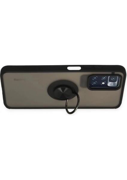 Xiaomi Redmi 10 2022 Kılıf Montreal Yüzüklü Silikon Kapak - Siyah fırsatları